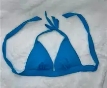 Victoria's Secret Women Halter Bikini Top Blue Underwire‎ Adjustable Size Medium