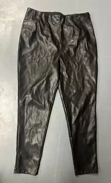 Faux leather pants