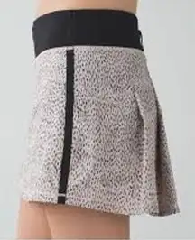 LULULEMON 4 Skort Tennis Activewear Race Rival Mid-Rise Skirt Long Animal Print