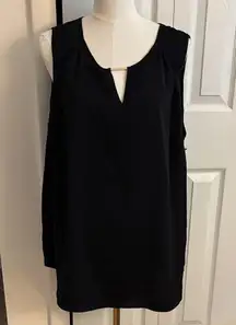 Torrid Blouse Size 2 – Stylish & Flattering black top with metal accent