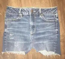 American Eagle size 4 high rise super stretch x cutoff shorts