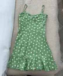 Green polka Dot Dress