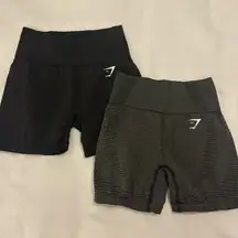 Gymshark Black and Gray Athletic Shorts