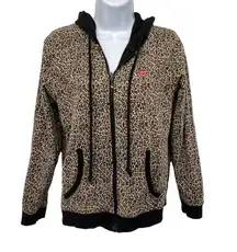 Levi's  Reversible Cheetah Leopard Print Zip Up Hoodie Jacket Coat Y2K 2000s