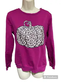 Pat Pat Animal Print Leopard Pumpkin Burgundy Sweatshirt mom/daughter match S