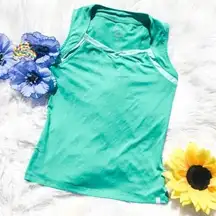 Nike Dri Fit Turquoise Green Workout Gym Top Sz M