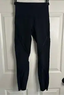 Lululemon Wunder Under 25” Black High Rise Mesh Pants Align Luon Times 7/8