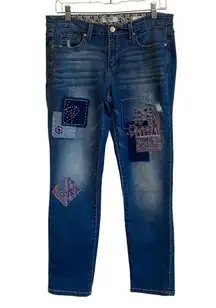 Vintage America Bestie‎ Jean Patchwork Cropped Jeans 6R/28