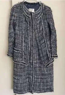 Chanel Fantasy Tweed Jacket Dress Set Size Fr38