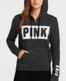 PINK Victoria's Secret Charcoal Hoodie with Logo
