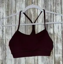 Lululemon burgundy flow y bra size 6