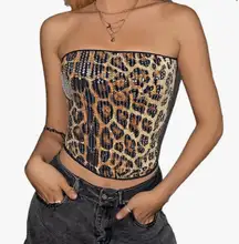 Sequin Cheetah Print Top