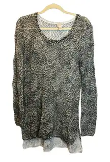 Chico's Sweater‎ Women's Size Medium Knit Tunic Cover up Chicos 1