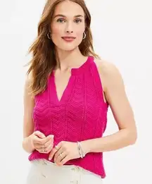 LOFT Fushia Knit Halter Sweater
