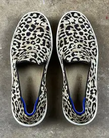 Rothy’s camo cat cheetah print slip on sneakers 
Size: 8