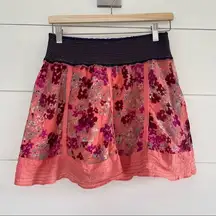 Free People Peasant Coral Pink Floral Skirt