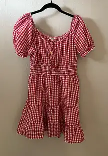 Red gingham dress
