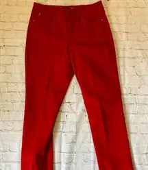 Women's Style & Co Jeans, Size 10 with Tummy Control, Red, Excellent