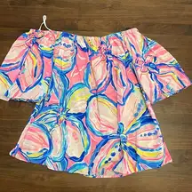 EUC Lilly Pulitzer Pink Sunset the Sunny Sain Top