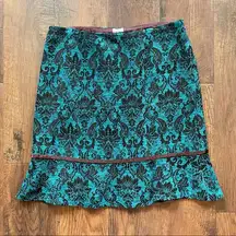 KAREN KANE  tapestry print skirt, from NBC’s “Passions” soap opera