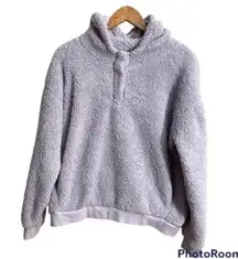 lavender Sherpa lined hoodie  Size Large