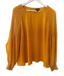 A.n.a. Size XL golden yellow long sleeve dress shirt gathered sleeves