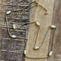 KENDRA SCOTT KELLIE LONG STRAND GOLD MOTHER OF PEARL NECKLACE