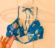 Victoria's Secret Victoria Secret Blue Floral Vintage Bikini Set Size 36B Medium