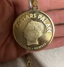 Caesars Palace Las Vegas Casino Medallion Pendant Necklace 1991 collectible