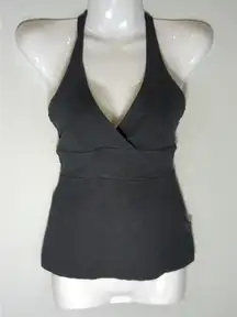 Patagonia Black Organic Cotton Halter Top Womens Size XS Backless Active Sports