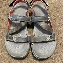 Columbia Women's TechSun H2O‎ Techlite Gray Pink Sport Water Sandals Size 8