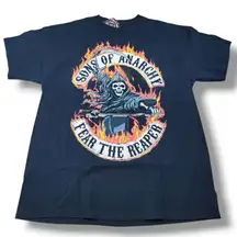 New Sons Of Anarchy Shirt Size XL SOA Fear The Reaper Graphic Print Shirt Black Unisex T-shirt 