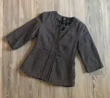Trenz Petite by Theresa Trenz polka dot jacket size small petite