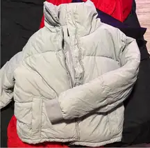medium grey puffer jacket