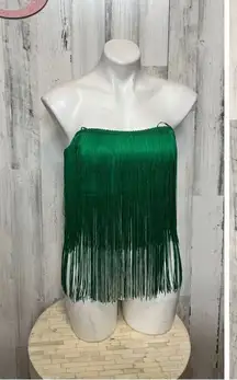 Sincerely Jules Fringe Halter Top and Skirt Set Women's Size small