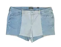 TORRID Jean Shorts Womens Plus 22 Patchwork Denim Streetwear Festival Casual NWT