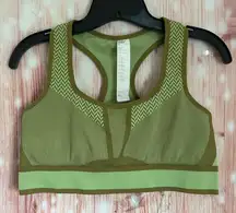 FABLETICS Bianca Thyme Yellow Green Seamless Sports Bra