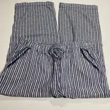 Blue & White Striped Womens Lounge Pants XL By Briggs