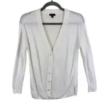 Talbots 100% Linen Long Sleeve V-Neck Lightweight Button Up Cardigan Size XS