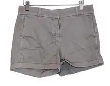 J.Crew  4" Stretch Short H5806 Grey Gray Cotton Blend Pockets Chino Shorts Size 6