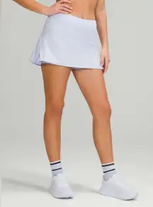 Lululemon Play Off the Pleats Mid-Rise Golf Tennis Skirt Pastel Blue Sz 10 Rare