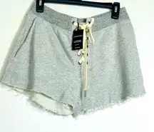 n:PHILANTHROPY NWT Heather Grey Lace Up Lester Shorts- Size Medium