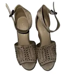 Marc Fisher tan‎ wedge sandals size 7