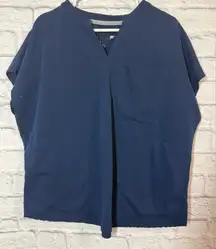 Fabletics Evolve Navy Blue Women's Scrub Top, XL