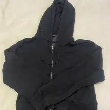 Black Brandy Melville Cropped Hoodie