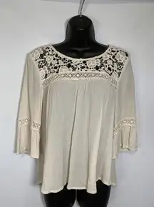 Love on a Hanger Boho Rayon Lace Blouse