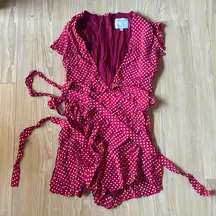 PRIVACY PLEASE POLKA DOT ROMPER