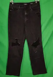 Judy Blue Black Nashville Rigid Magic High Rise Straight‎ Leg Jeans 13/31 13 31