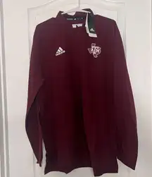 Adidas Womens Jacket M Red ATM Windbreaker Full Zip‎ Up Long Sleeve Athletic