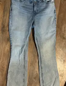 Maurice’s light wash freyed hem bootcut jeans from the M line size 4